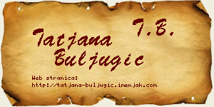 Tatjana Buljugić vizit kartica